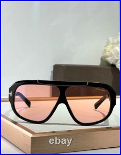 Tom Ford Rellen Mask Sunglasses TF1093 Black/Light Orange 71-7-120mm New