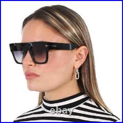 Tom Ford Renee Smoke Gradient Browline Ladies Sunglasses FT0847 01B 52