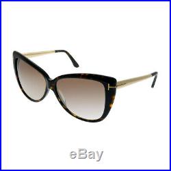 Tom Ford Reveka FT 0512 52G Dark Havana Gold Sunglasses Brown Mirror Lens