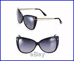 Tom Ford Reveka Tf512 01c Silver Mirror Black Sunglasses Titanium Gradient New