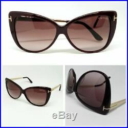 Tom Ford Reveka Women's Cat Eye Sunglasses Gradient Violet FT0512/S 81Z