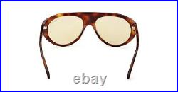 Tom Ford Rex-02 Pilot Sunglasses FT1001-53E-57 Blonde Havana Frame Brown Lenses