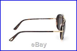 Tom Ford Riccardo Sunglasses Rose Gold Dark Havana Torte Grey Brown Ft 0340 28n