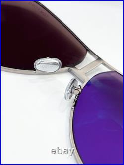 Tom Ford Rickie TF1281 Silver Brown Aviator Sunglasses 63-10-135