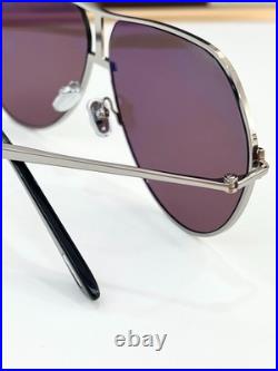 Tom Ford Rickie TF1281 Silver Brown Aviator Sunglasses 63-10-135