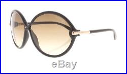 Tom Ford Rita TF 225 01B Black & Gold / Brown Gradient Women's Sunglasses