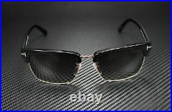 Tom Ford River FT0367 01D Shiny Black Smoke Polarized 57 mm Men's Sunglasses