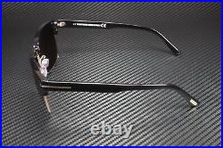 Tom Ford River FT0367 01D Shiny Black Smoke Polarized 57 mm Men's Sunglasses