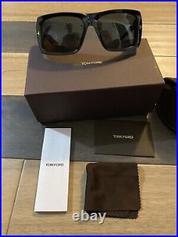 Tom Ford Rizzo TF730 01A Black Wrap Plastic Sunglasses Frame 61-17-115 FT730 730