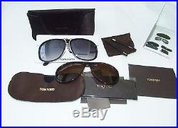 Tom Ford Robbie TF 286 Brown/ Black Men Sunglasses Interchangeable Lenses $525