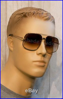Tom Ford Ronnie Aviator Sunglasses Shiny Black Gold Brown Gradient Ft 0439 01g