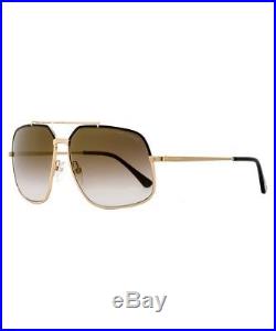 Tom Ford Ronnie Tf 439 48f Gold Black Brown Gradient Men Sunglasses Italy