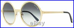 Tom Ford Round Sunglasses TF572 Ava-02 28B Gold/Black 57mm FT0572