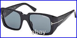 Tom Ford Ryder Black Square Sunglasses FT1035-01V-51 Made in Italy