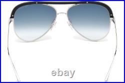Tom Ford SABINE-02 TF606 18B Shiny Rhodium Mirror Sunglasses Sonnenbrille 60mm