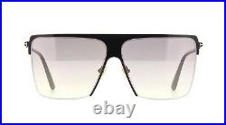 Tom Ford SOFI FT 0840 Shiny Black Silver/Smoke Light Mirrored (01C) Sunglasses