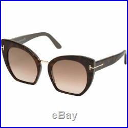 Tom Ford Samantha Women's Sunglasses withGold/Brown Gradient Mirrored Lens FT0553