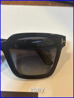Tom Ford Selby TF952 01D Sunglasses Women's Shiny Black/Polarized Smoke 55mm