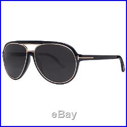 Tom Ford Sergio TF379 01A 60mm Black Gold/Grey Unisex Aviator Sunglasses