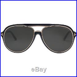 Tom Ford Sergio TF379 01A 60mm Black Gold/Grey Unisex Aviator Sunglasses