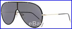 Tom Ford Shield Sunglasses TF671 Mack 01A Black/Gold 137mm FT0671