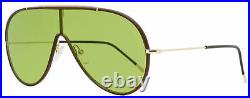Tom Ford Shield Sunglasses TF671 Mack 48N Brown/Gold 137mm FT0671