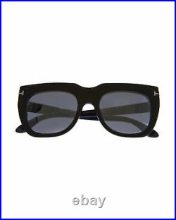 Tom Ford Shiny Black & Smoke Square Sunglasses FT0687-5101C