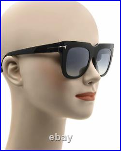 Tom Ford Shiny Black & Smoke Square Sunglasses FT0687-5101C