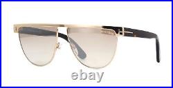 Tom Ford Shiny Rose Gold Stephanie Retro Mirrored 60mm Sunglasses FT0570 28G 60