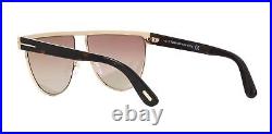 Tom Ford Shiny Rose Gold Stephanie Retro Mirrored 60mm Sunglasses FT0570 28G 60