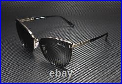Tom Ford Simona FT0717 01A Shiny Black Smoke 57 mm Women's Sunglasses