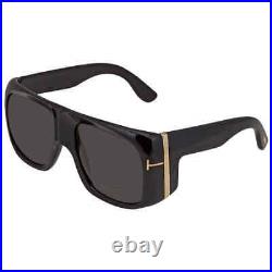 Tom Ford Smoke Square Men's Sunglasses FT0733 01A 60 FT0733 01A 60