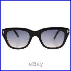 Tom Ford Snowdon FT0237 TF 237 05B Black Plastic Rectangle Sunglasses 50mm
