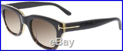 Tom Ford Snowdon FT237 05J Black Havana Honey / Brown Gradient 50mm Sunglasses