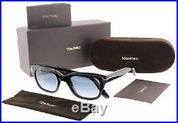 Tom Ford Snowdon TF237 05B Black/Brown Vintage Wayfarer Sunglasses