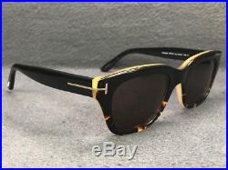 Tom Ford Snowdon TF237 05J Black Havana Honey / Brown Gradient 50mm Sunglasses