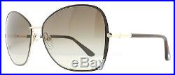 Tom Ford Solange TF319 28F Brown/Light Gold Women's Soft Square Sunglasses