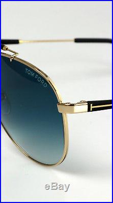 Tom Ford Sonnenbrille Rick Sunglasses TF378/S 28W Metall Gold Pilot Verlauf
