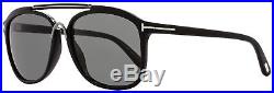 Tom Ford Square Sunglasses TF300 Cade 01A Black/Ruthenium FT0300