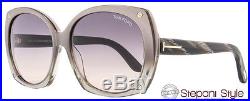 Tom Ford Square Sunglasses TF362 Gabriella 38J Gray Shaded/Dove Gray FT0362