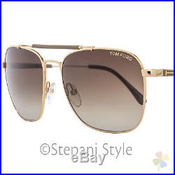 Tom Ford Square Sunglasses TF377 Edward 28K 58mm Rose Gold/Matte Sage FT0377
