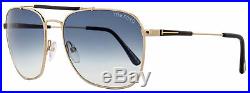 Tom Ford Square Sunglasses TF377 Edward 28W Rose Gold/Matte Black 58mm FT0377