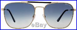 Tom Ford Square Sunglasses TF377 Edward 28W Rose Gold/Matte Black 58mm FT0377