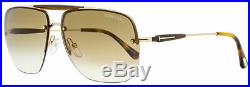 Tom Ford Square Sunglasses TF380 Nils 28F Gold/Dark Havana 61mm FT0380