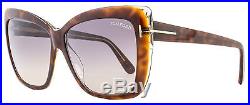 Tom Ford Square Sunglasses TF390 Irina 53F Darl Havana/Crystal FT0390