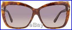 Tom Ford Square Sunglasses TF390 Irina 53F Darl Havana/Crystal FT0390