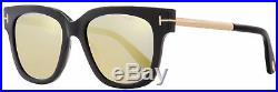 Tom Ford Square Sunglasses TF436 Tracy 01C Black/Gold 53mm FT0436