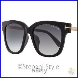 Tom Ford Square Sunglasses TF436F Tracy 01B Shiny Black/Gold FT0436