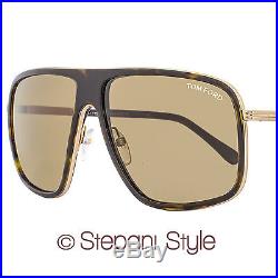 Tom Ford Square Sunglasses TF463 Quentin 52K Dark Havana/Gold FT0463