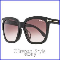 Tom Ford Square Sunglasses TF502F Amarra 01T Black 55mm FT0502F Alternative Fit